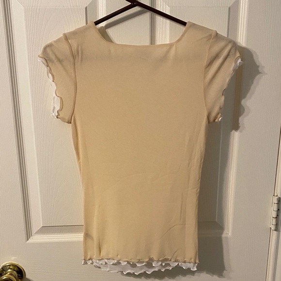 Free people intimately Beige Short Sleeve Tee NWOT - Picture 8 of 8